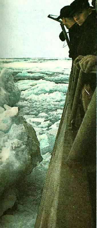 unknow artist dar vanliga fartyg skulle ha fastnat i isen kunde roosevelt bryta sig fram utan risk genom smiths sund oil painting image